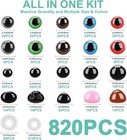 820pcs Safety Eyes Noses Amigurumi Crochet Stuffed Animal Doll Teddy Bear Craft