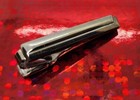 Vintage Tie Bar Clip Clasp Stay Dark Silver Tone Skinny Double Smooth Thick Bar