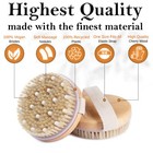 Premium Natural Bristle Wooden Bath Shower Body Back Dry Skin Brush Spa Scrubber