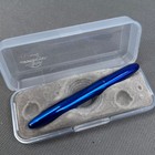 Fisher Space Pen Bullet Ballpoint Pen Blue Chrome Tested W  Case Nasa Astronaut