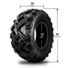 25x10-12 Atv Tires 25x10x12 25x10 12 Heavy Duty 6ply Utv Tire All Terrain 1pc