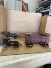 Arcade 286 Wagon And Team Of Horses Cast Iron Toy Red Paint Patina