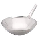 16  Single Handle Stainless Steel Chinese Wok   4-pieces Of Pack 