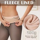 Fleece Lined Tights Women Plus Size Translucent Fleece Pantyhose Winter Warm Usa