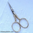 Wasa Solingen 3-1 2  Spiral Embroidery Scissor -gold Clad