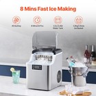 Uimoso Countertop Ice Maker 45lbs 24h Self-cleaning With Scoop Basket Home Bar