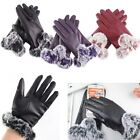 Alpine Swiss Womens Dressy Gloves Genuine Leather Thermal Lined Faux Fur Cuffs