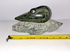 Hand Carved - Inuit - Serpentine Sleeping Water Fowl - Nice - With Bonus Extra