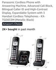 Panasonic Cordless Phone Answering System 3 Handsets Call Block Kx-tgd833m