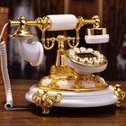 Vintage Telephone European Antique Style Old Fashioned Rotary Dial Phone Handset