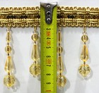 1m Crystal Beaded Curtain Fringe Trim Upholstery Craft Sewing Material Edging