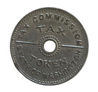 Washington State Tax Commission Token 10   Or Less Sales Tax Coin Wa Vintage
