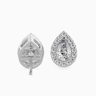 Diamond Earrings 4 32 Ctw Lab Grown Vs1 Ef Pear Cut Igi Certified 14k White Gold
