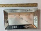 Etched Mirror Tray  Jewelry Vanity Tray Organizer  Shabby Chic Style