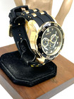 Invicta Men s Watch 6981 Pro Diver Black Dial Gold Tone Chronograph Black Rubber