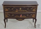 L68973  Century Chinoiserie Decorated Burgundy Lacquer Commode
