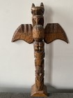 Vintage Totem Pole Healy  Alaska Hand Carved Wood Native American Indian Style