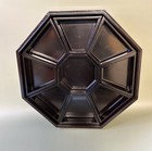 Vintage Korean 11  Mother Of Pearl Peacock Inlay Octagonal Lacquer Box Najeon