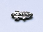 18k Solid White Gold Diamond Clasp With Safety Lock Rectangle Necklace Bracelet