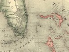 1881 Map Of The West Indies Cuba Jamaica Puerto Rico