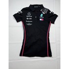 Mercedes Amg Petronas Formula 1  Women s Team Polo Shirt Black  Nwt Sz Xxs