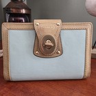 Coach Legacy Turnlock Agenda Cover Seafoam Teal Leather Planner Cover Rare Y2k
