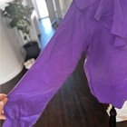 Silk Ruffled Button-front Vintage Blouse