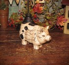 Primitive Resin Rustic Destressed Country Vtg Style Farm House Barnyard Pig Hog