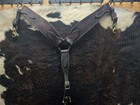 Roper Style Dark Brown Tooled Leather Western Horse Breast Collar