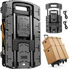 440lb Hand Truck Dolly For Moving Folding Dolly Cart 6 Wheels Lockable Handle
