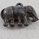 Vintage Metal 3d Elephant Charm Necklace Pendant Approx 7 8  4 42 Grams Read   