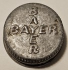 Vintage Bayer Aspirin Glass Bottle Rare Metal Top