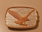 Vintage American Bald Eagle Mountain Landscape Belt Buckle Silver Gold Tone Gift