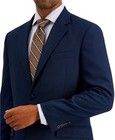 Nautica Mens Modern Fit 2 Piece Suit 42 S   36 Waist Navy Birdseye Blue Stretch