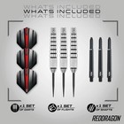 30g Tungsten Steel Darts Set With Flights   Stems  Unisex Adult  Black