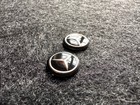 2x Mercedes Key Sticker Decal Emblem Logo - 14mm - Aluminium