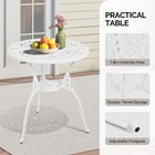 Set Of 3 Patio Bistro Dining Furniture  Iron Table Chairs For In outdoor Garden