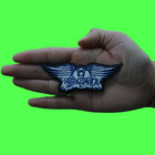 Aerosmith Blue Wings Patch Classic Rock Band Embroidered Iron On