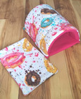 Handmade Guinea Pig  Small Pet Fleece Tunnel  With 2x Uhaul Insert   