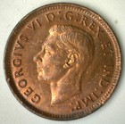 1946 Canada One Cent Coin Uncirculated Condition Bronze 1c Canadian Penny
