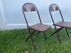 Vintage Mid Century Durham Folding Chairs - Lot Of 4 - Folds Flat