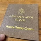 Turks And Caicos Islands 1976 Silver 20 Crowns Victoria  1 15 Oz Silver