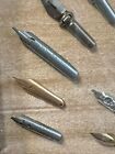 Framed Vintage Collection Of Calligraphy Fountain Pen Nibs