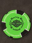 Dublin Hd   ireland  Neon Green black   Inter nl Harley Davidson Poker Chip