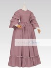 Victorian Dickens Plaid Dress Civil War 1850s 1860s Pioneer Women Theater 260