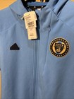 Nwt Adidas Mls Philadelphia Union Anthem Hooded Jacket Blue Full Zip Men s Xl