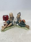 Vintage Japanese Porcelain Figures Old Man Woman