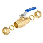 Efield1 2  Or 3 4 Inch Compression Full Port Brass Ball Valve 600wog Lead Free