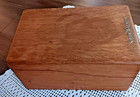 Vintage Solid Oak Dovetailed Hinged Shaw Walker Card File Recipe Storage Box
