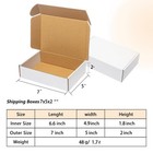 50 Pack 7x5x2 Small Shipping Boxes  White Corrugated Cardboard Packaging Box    